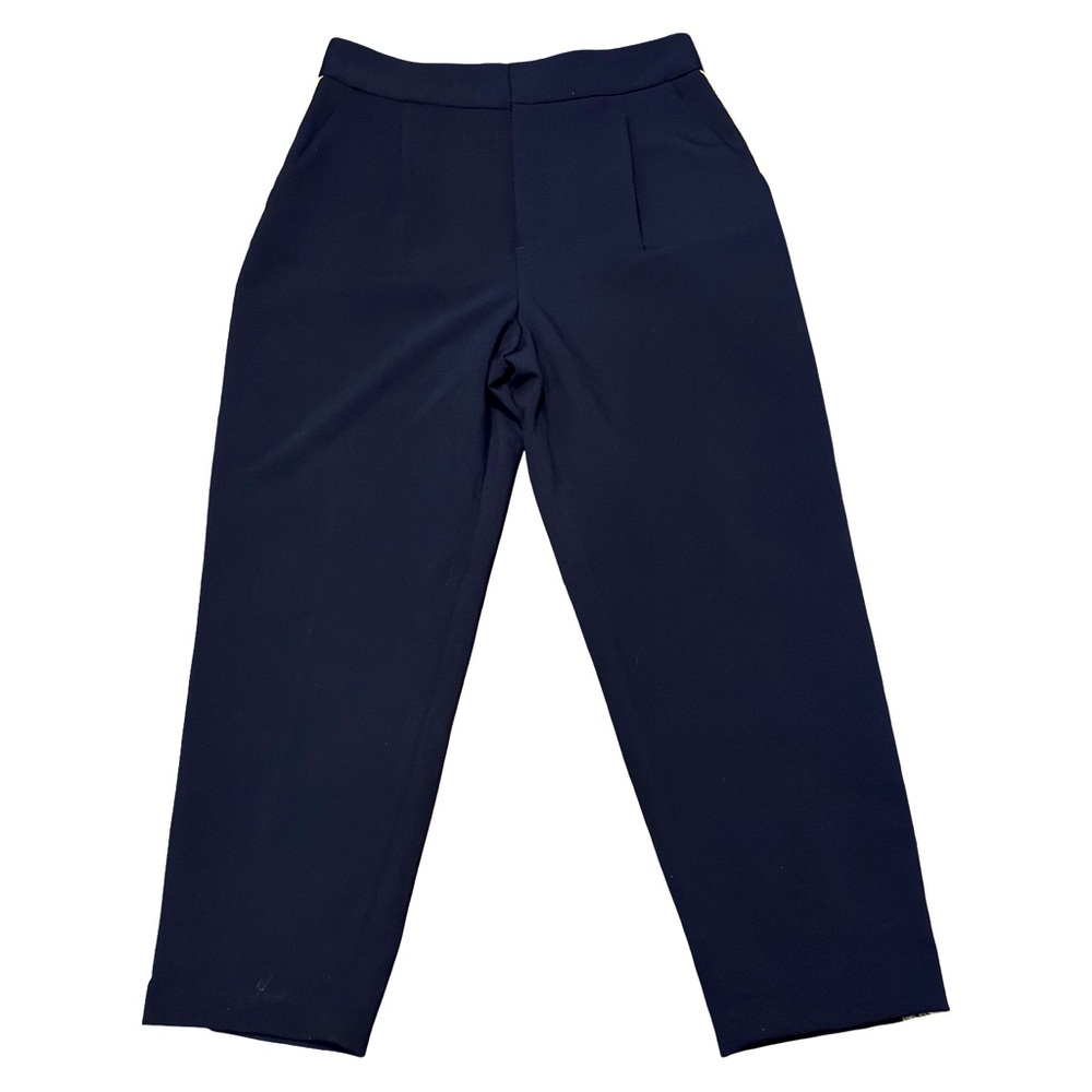 Zara Blue Dress Pants with Straight-Leg Cut with gold embellishments Large